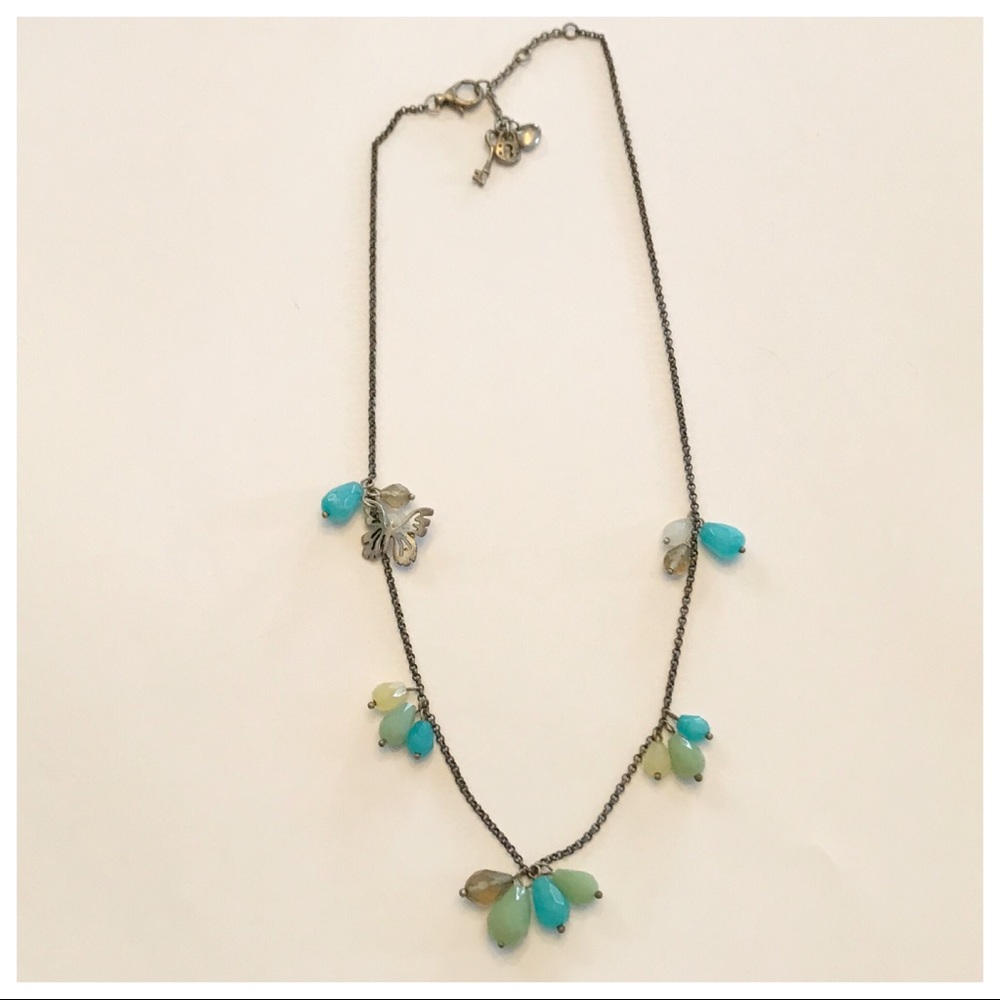 Fossil blue green necklace